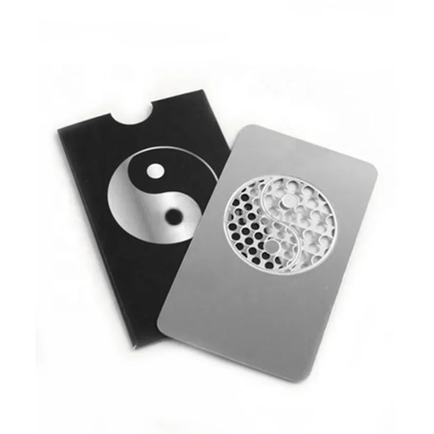 

Custom Gift Credit Card Size Christmas Party Invitation Metal Grinder Card With Sleeve