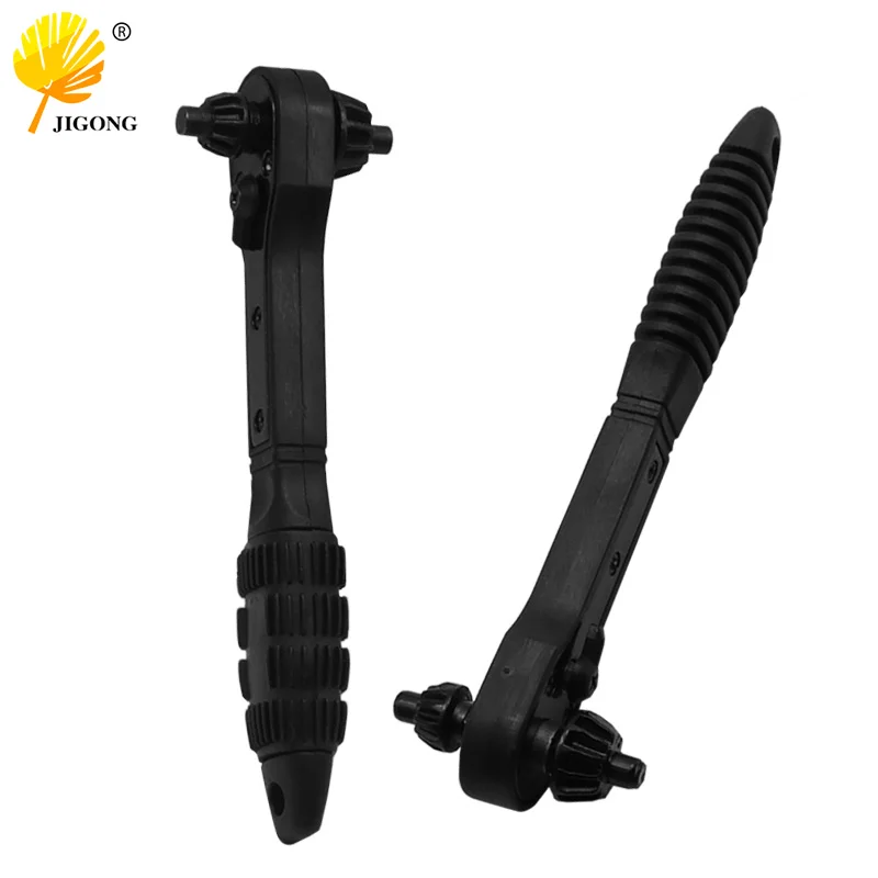 2-in-1 Drill Chuck Key Wrench Black Quick Ratchet Wrench Two Double Wrench Plus Hard New Model