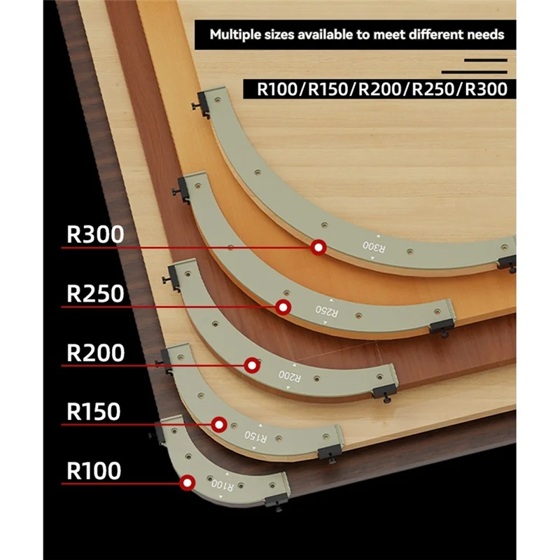 A76K Radius Corner Jigs For Wood Working, Woodworking Round Corner Radius Templates,Radius Jig Corner Templates
