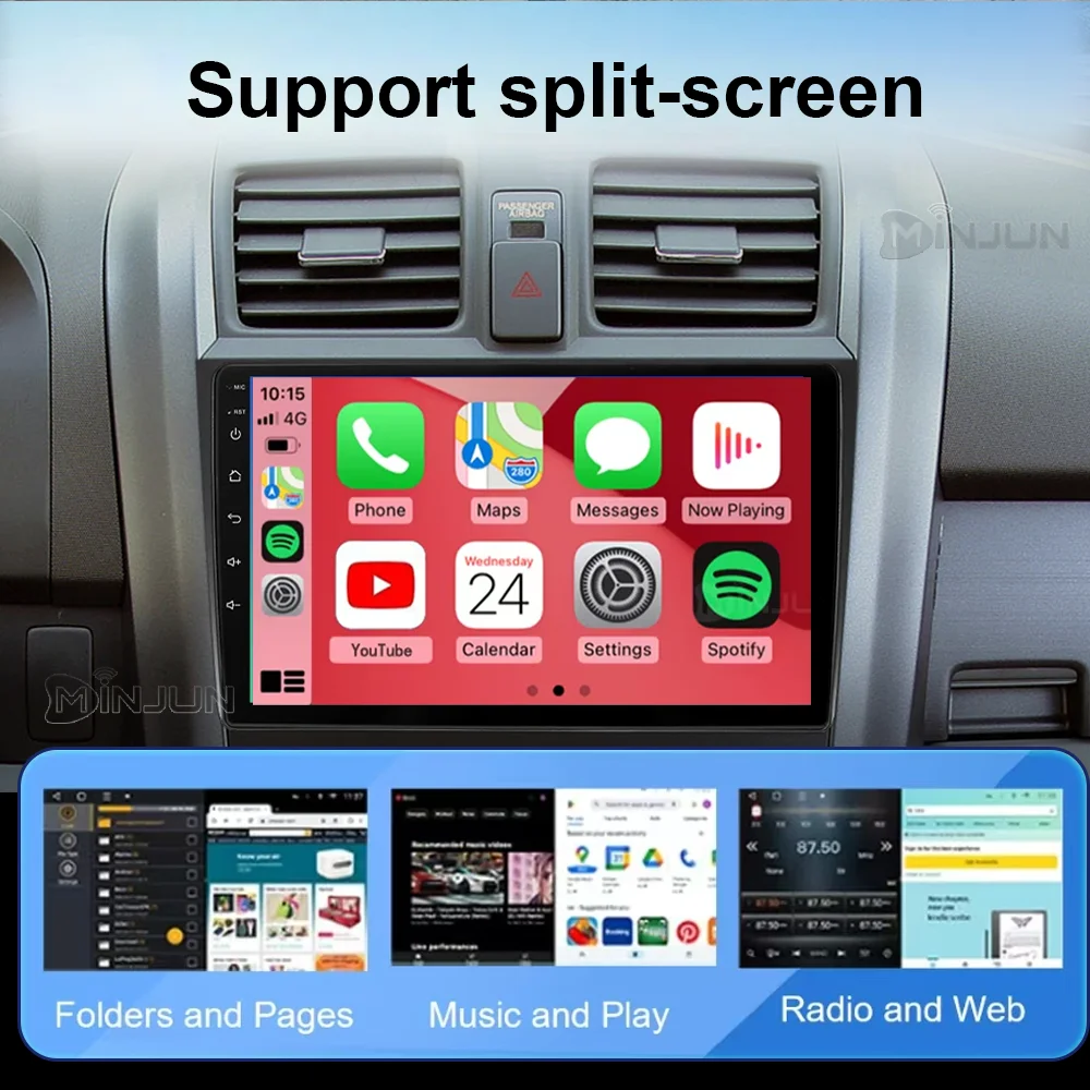 Radio para Auto Android 16 para Mitsubishi Outlander 2005 - 2011, Reproductor Multimedia Carplay, Navegación GPS, DSP, Bluetooth, Estéreo