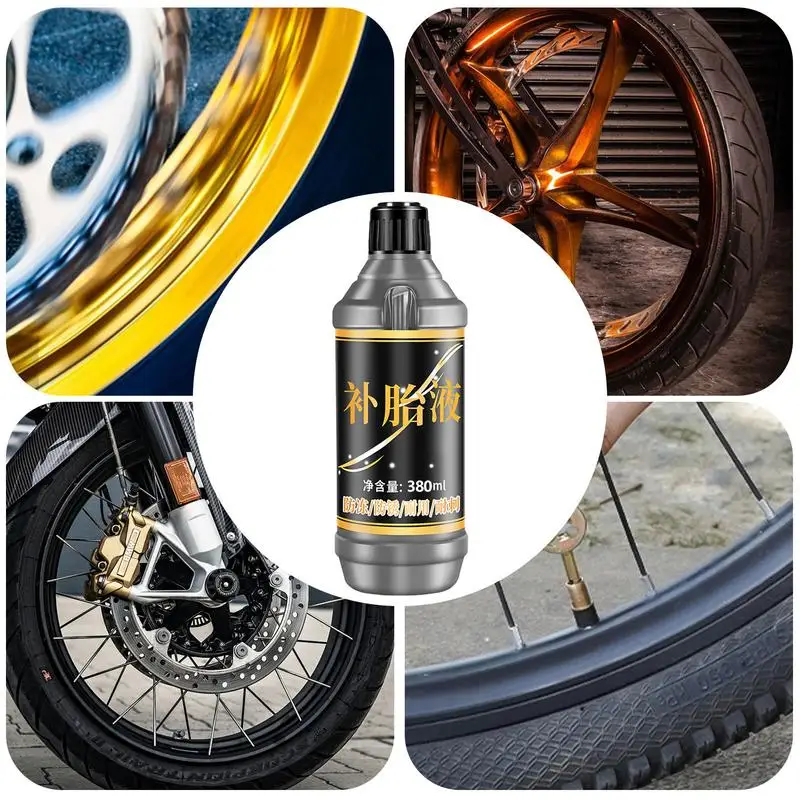 Flatout Tire Sealant 380ml Instant Portable Tire Sealer For Quick Fixes Multifunctional Tire Repair Sealant With Valve Core