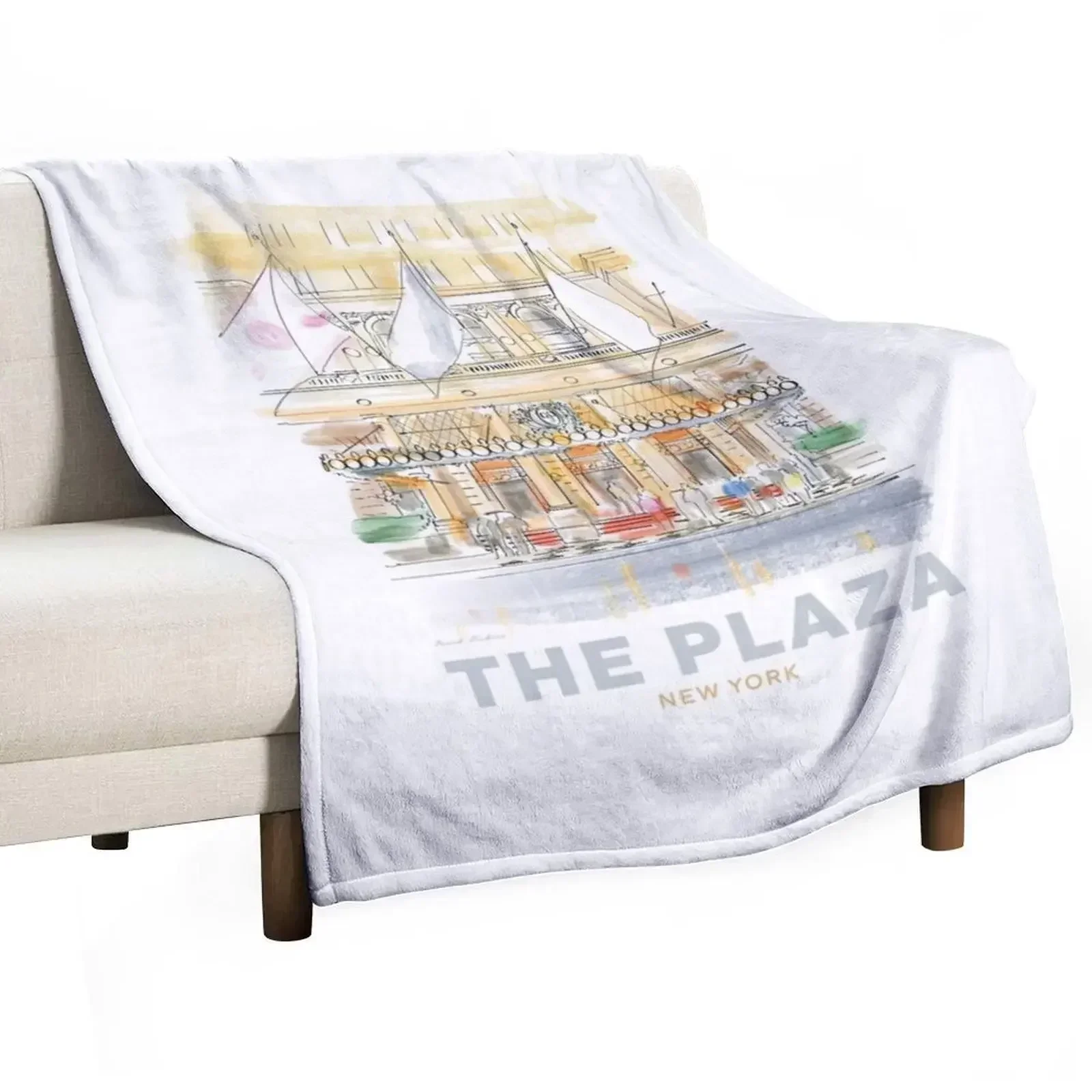 

The Plaza Hotel New York Throw Blanket christmas gifts Furrys Blankets