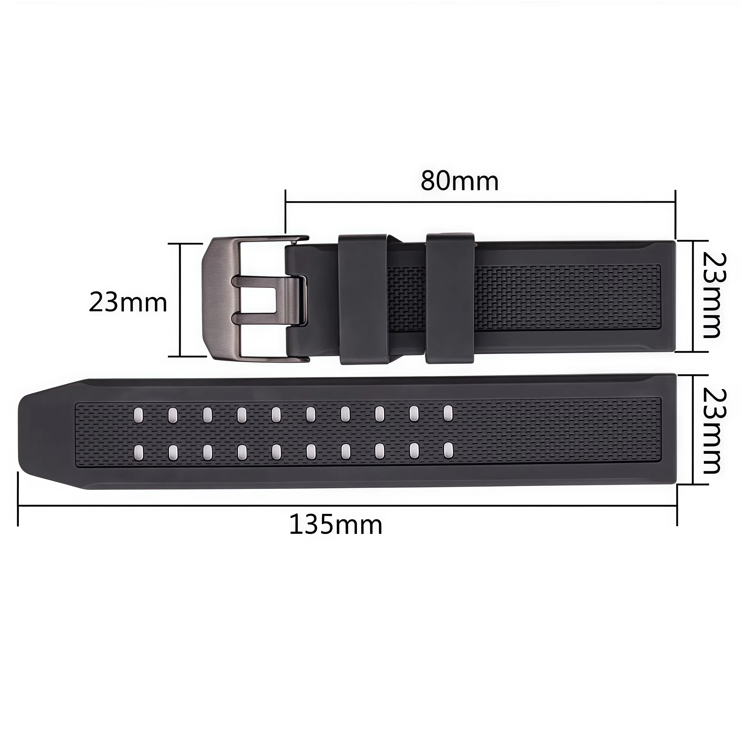 Rubber Watch Band for Luminox 7251 3050 Silicone Strap Men Black Watchband 23mm image 3