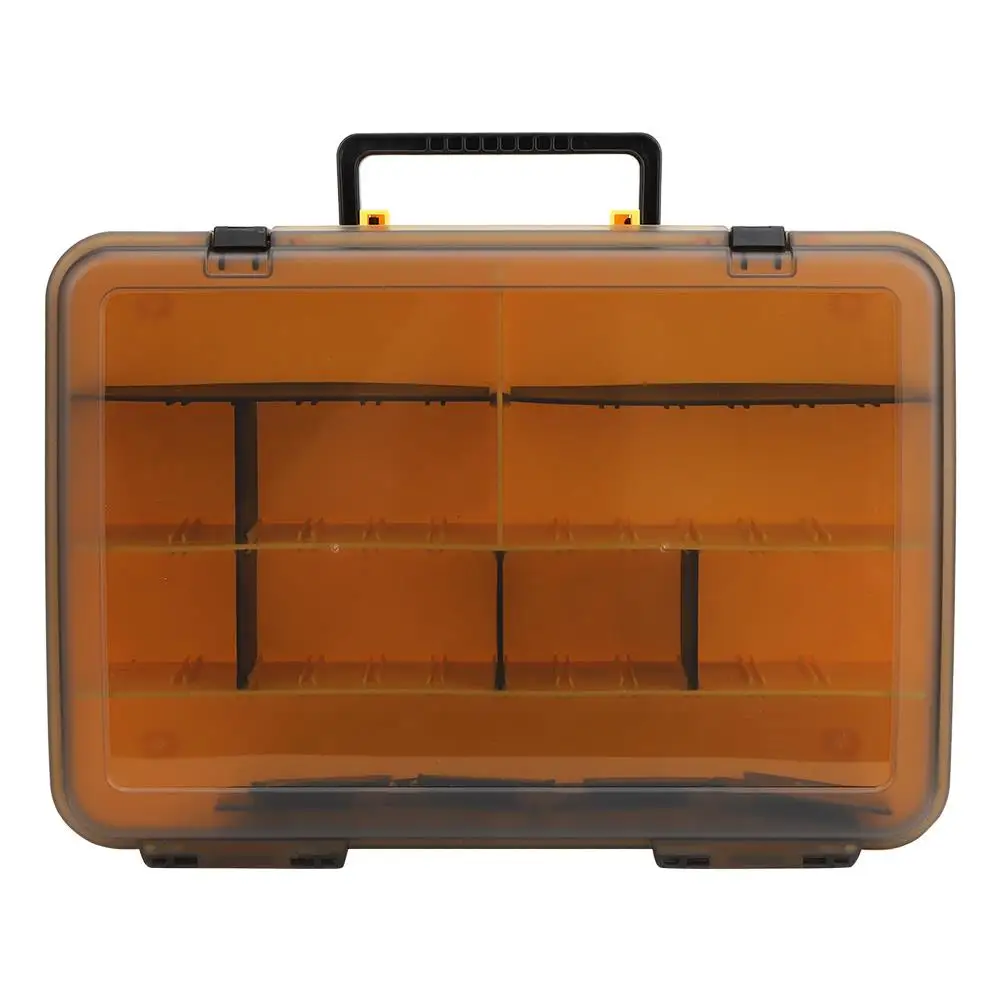 

Large Capacity Single Layer Fishing Tackle Box - Plastic Lure Bait Hook Storage Case with Interlayer Board