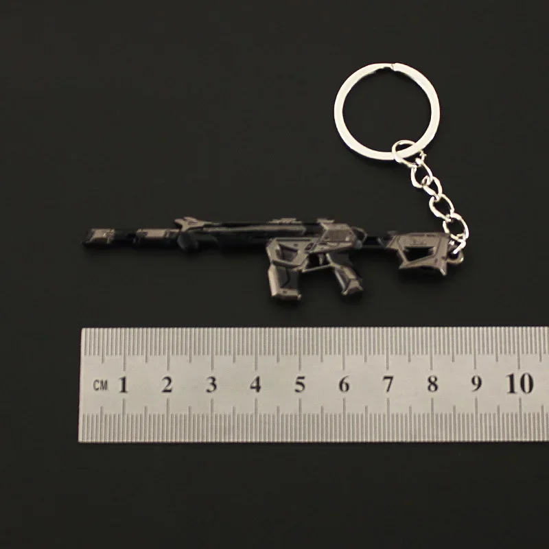 9cm Valorant Melee Reaver Weapon Model Keychain for Men Boys 781-A Phantom Metal Key Ring Fans Bag Car Decoration Jewelry Gift