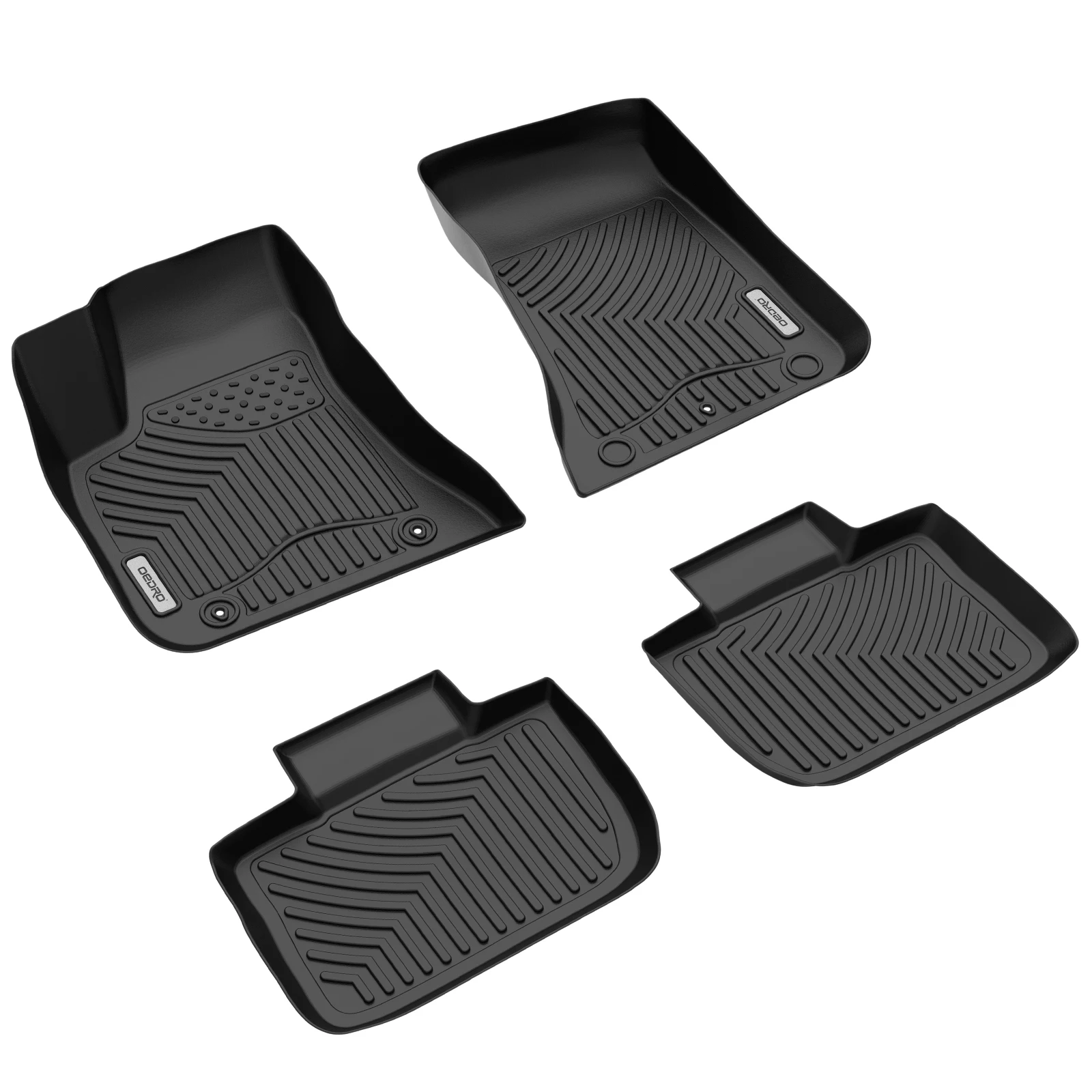 Floor Mats fit for 2011-2020 Dodge Charger/Chrysler 300 RWD All-Weather Protection TPE Rubber Front & Rear