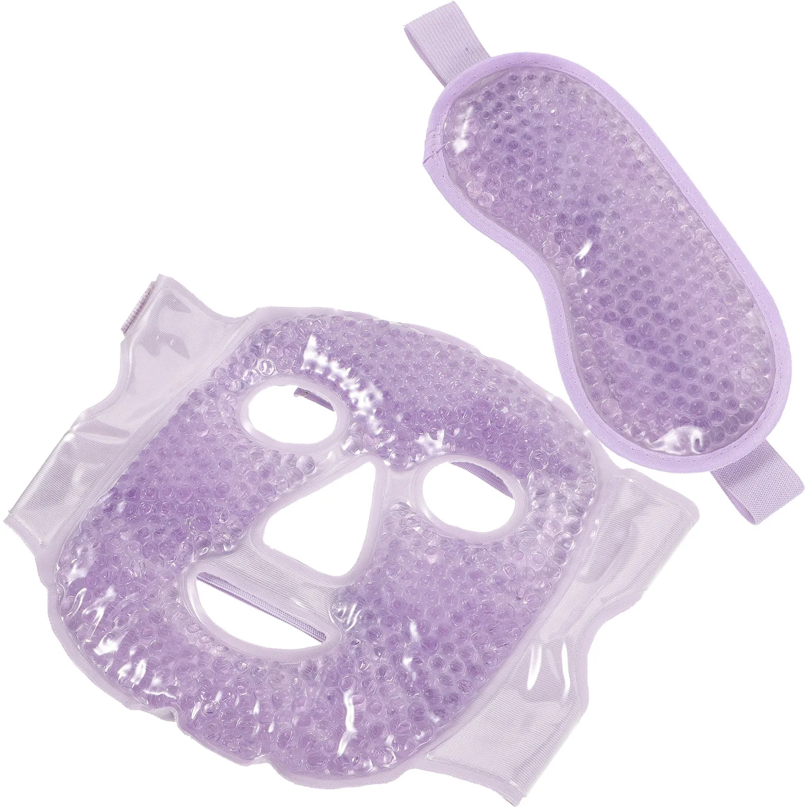 1Set Soft Comfortable Gel Facial Mask Fits Face Curve No Slip Cold Hot Compress Eye Mask Cooling Eye Cover Beauty Facial Cover