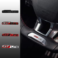 Auto Metal GT LINE Emblem Decor 3D Steering Wheel Center Console Car Interior Sticker For Peugeot 206 208 301 308 RCZ 2008 5008