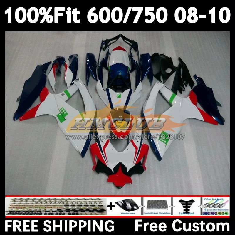 

Injection For SUZUKI GSXR 600 750 CC GSXR600 2008 2009 2010 15No.12 white stock GSXR-600 GSXR-750 K8 GSXR750 08 09 10 Fairing