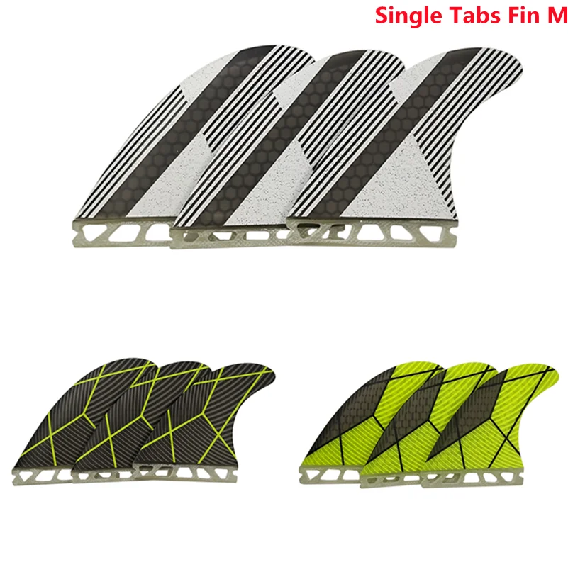 

New Fin M size Single Tabs Fin fiberglass surfboard fins honeycomb multi-style Single Tabs Fins surfing fin