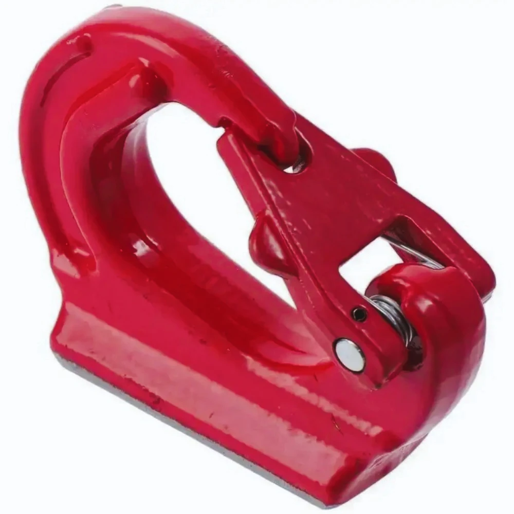 ZF-T Gancho Elevación Alta Resistencia 2T, Rojo, Capacidad 4400 Libras, Gancho Anclaje Soldado G80
