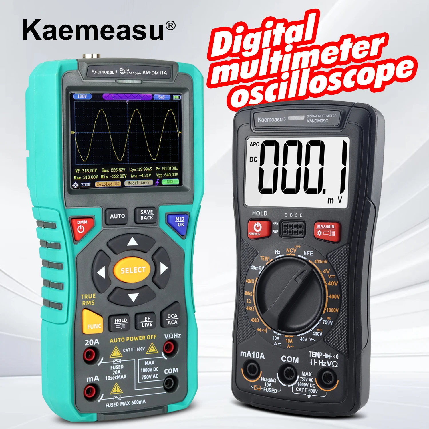 Kaemeasu New Multifunctional rechargeable Oscilloscope DC/AC Portable Digital Mmultimeter Electrical Test Tools