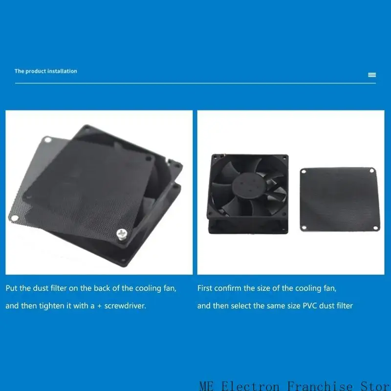 T5ea lavável computável malha filtro poeira pvc PC para capa Filador resfriador poeira para capa do chassi à prova