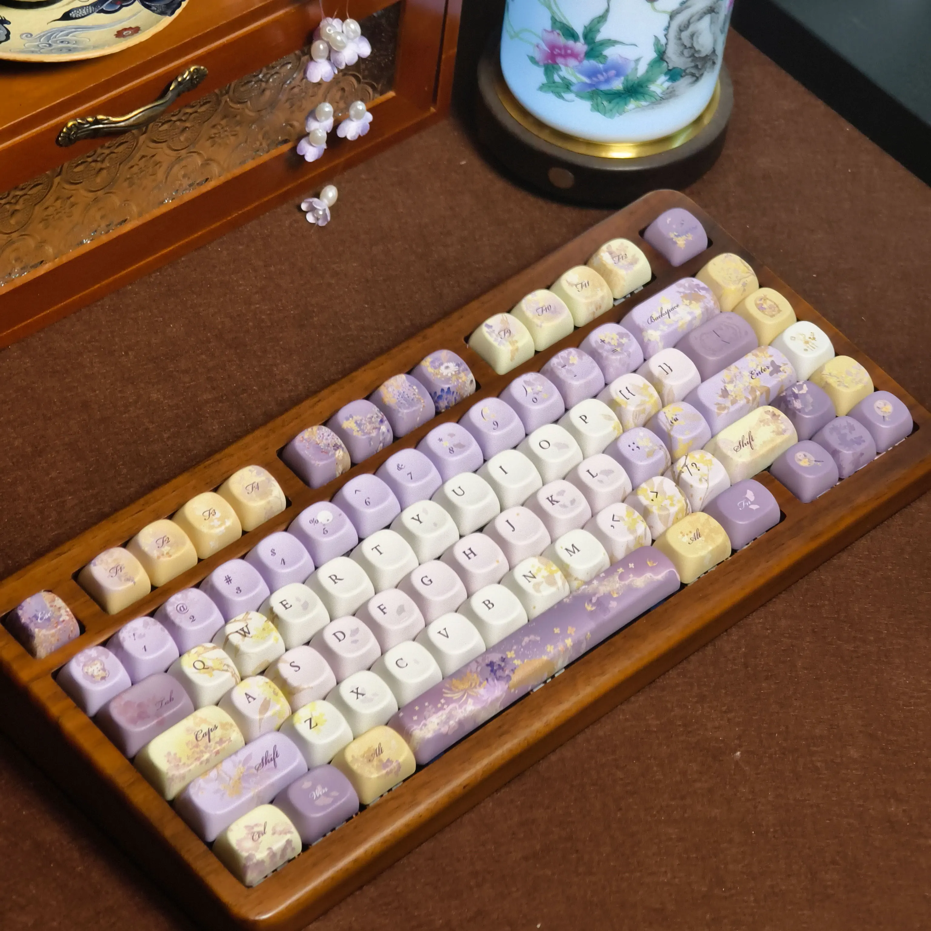 

120 Keys Five Sided Dye Sublimation Keycaps MOA Profile PBT Keycaps for Cherry MX Switches Mechanical Gamer Keyboard