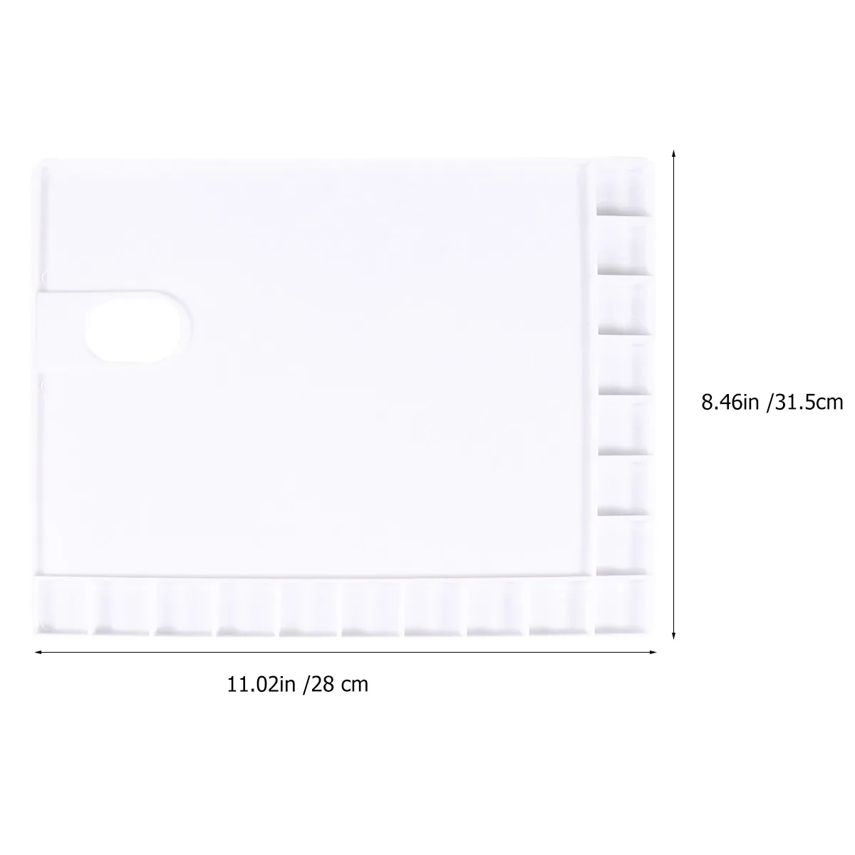 2Pcs 17 Holes Art Paint Box Watercolor Palette Sturdy Plastic Lightweight Washable DIY Gift White Color Box Practical Paint