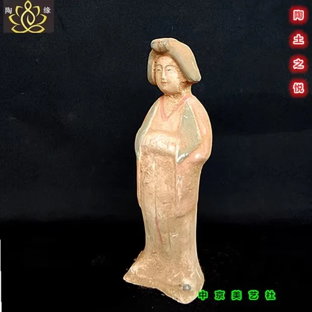 Tang Sancai fully hand-sculpted porcelain Lady statue，#11,Free shipping