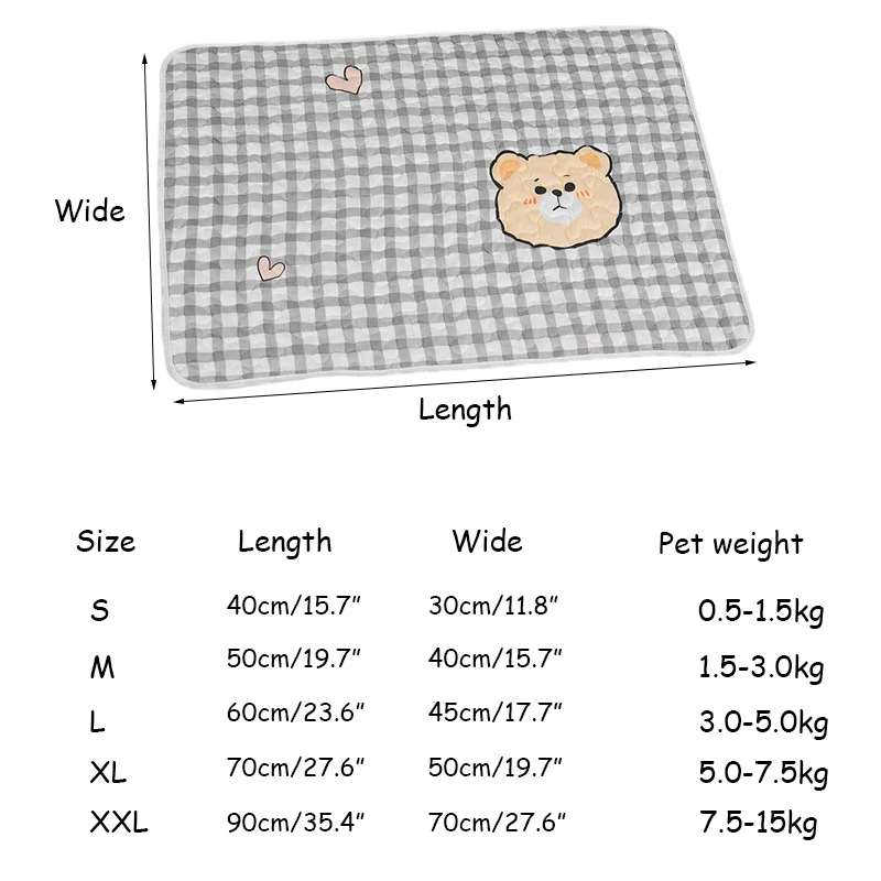 Non-Slip Dog Cotton Mat Washable Cartoon Pad Mat for Dogs Cat Blanket Sofa Breathable Cats Sofa Mats Pet Supplies