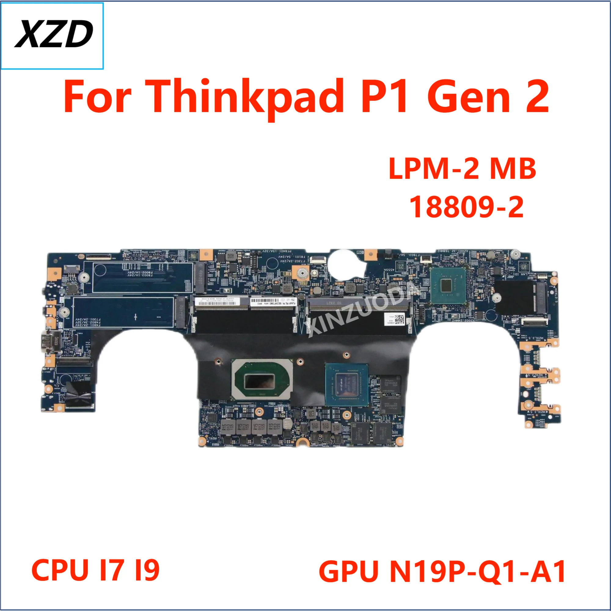 LPM-2 18809-2 Mainboard For Thinkpad P1 Gen 2 Laptop Motherboard With I7 I9 9TH CPU 100% Test Ok