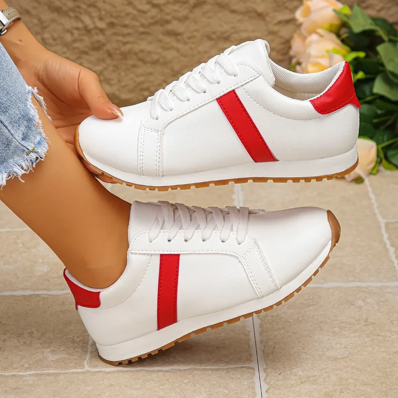 Spring and Autumn Women's Comfortable Color Blocking Sneakers Women Anti Slip Casual Fashionable Shallow Mouth Vulcanized Shoes