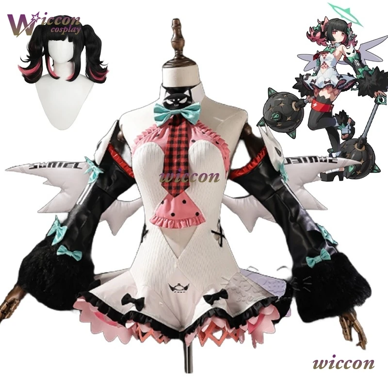 Costume Cosplay UHA Zenless Zone Zero ZZZ Angle Of Delusion Capitano Nangong con Ali, Parrucca Nangongyu per Donna, Halloween