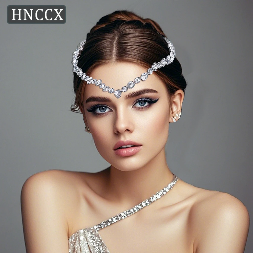 

HNCCX Fashion Rhinestone Bridal Forehead Headpiece Jewelry for Women Indian Wedding Headdress Girl Star Decoration Gift CP828