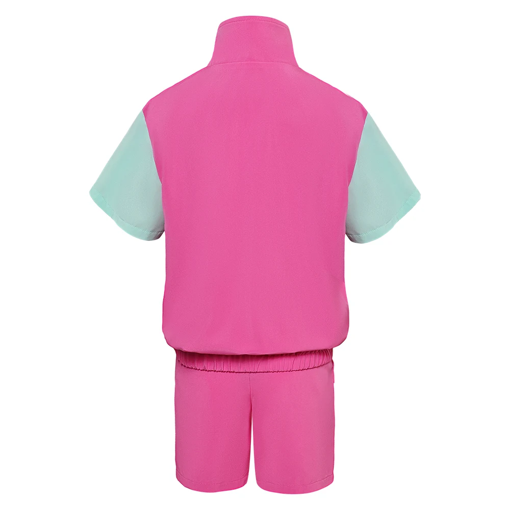 80s 90s Cosplay Hip Hop Stage Performance Female Children Short Sleeved Sportswear Adult Kids Costume Tracksuit Halloween Suit