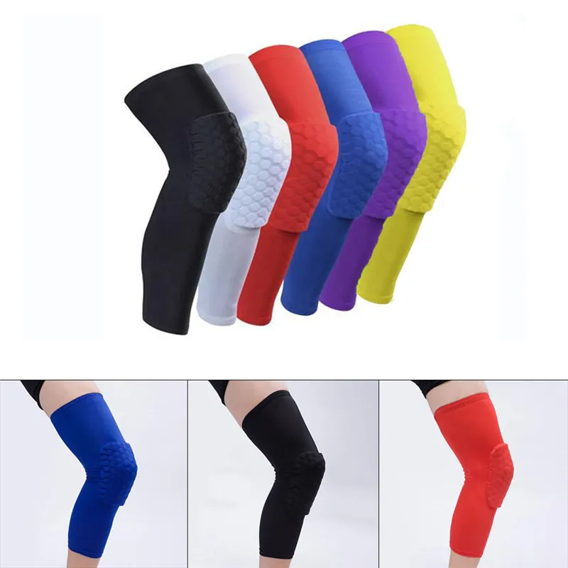 New Sports Safety Knee Pad Anti-collision Ventilation Volleyball Basketball Kneepad Compression Socks Knee Honeycomb Wraps Brace