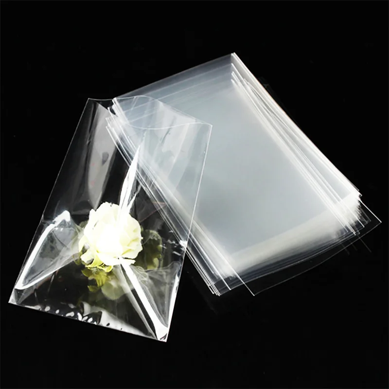 OPP Plastic Transparent Flat Open Top Candy Bag Cellophane Bag Lollipop Packing Cookies Packaging  Party Small Gift Bags