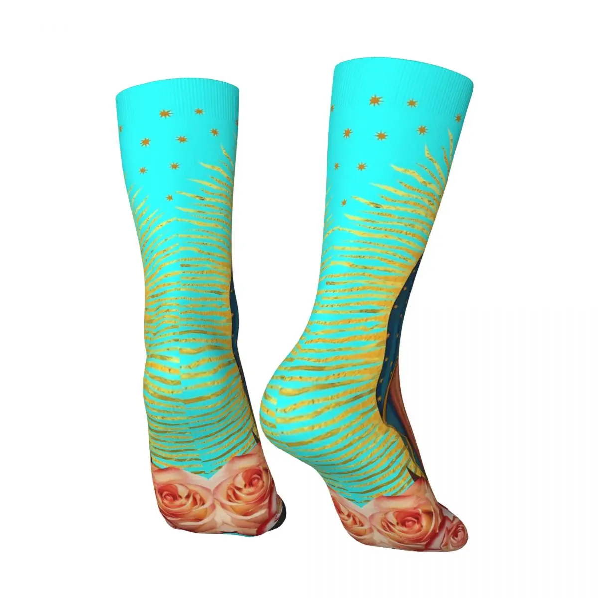 Jungfrau Maria Strümpfe Guadalupe Mutter Grafik Casual Socken Frühling Anti Schweiß Socken Weibliche Laufen Medium Weiche Socken