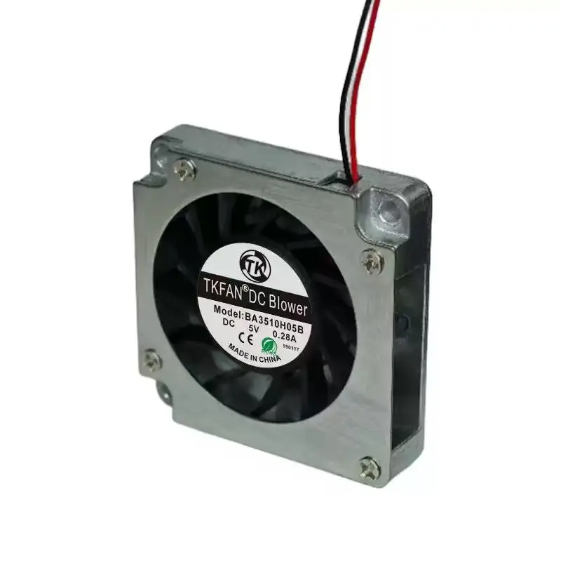 SLIDER BA3510H05B DC 5V 0.28A Blower Fan, 35x35x10mm Metal Aluminum Frame Mini Projector VR Headset Micro Centrifugal Fan