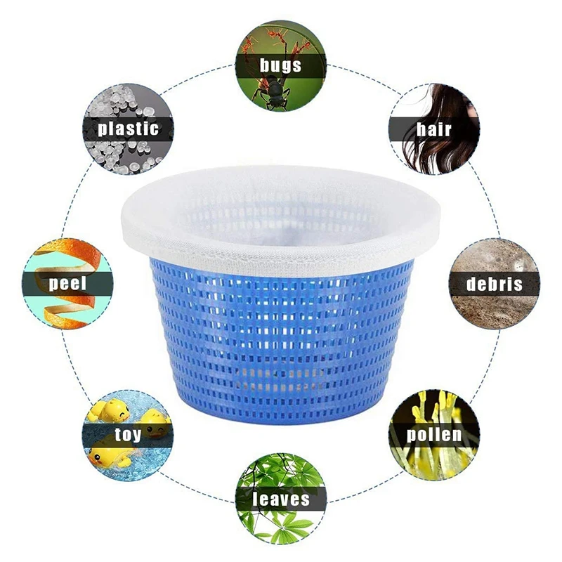 10Pcs Pool Skimmer Socks Skimmer Basket Filter Pool Filter Saver Socks, Swimming Pool Skimmer Socks for Filtering Leaves