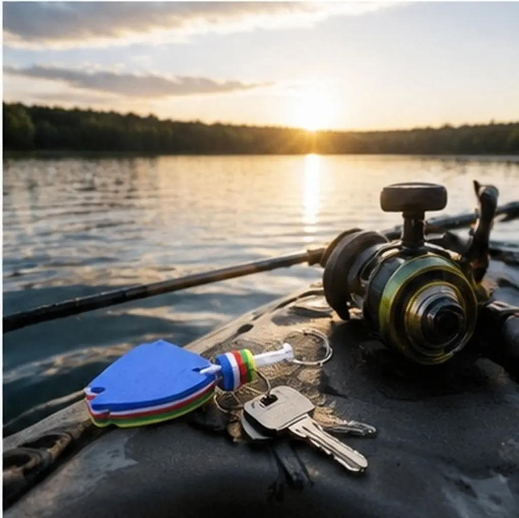 2Pcs Eva Floating Sailboat Keychain Floating Key Ring Safety Holder Marine Boat Fishing Canoeing Sailing Water Sports