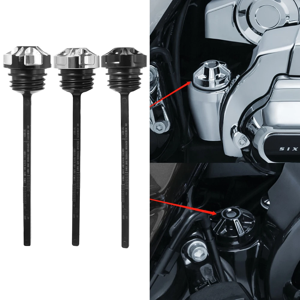 Motorcycle Engine Precision Oil Dipstick Plug For Harley Touring Electra Road Street Glides RoadKing Trikes 2014-21