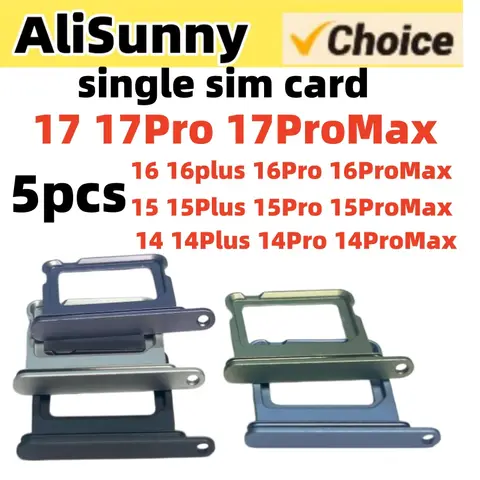 5pcs Single Sim Card Tray Holder for iPhone 17 Pro Max 16 Pro Max 15 14ProMax Sim Nano Adapter Slot Fix Parts