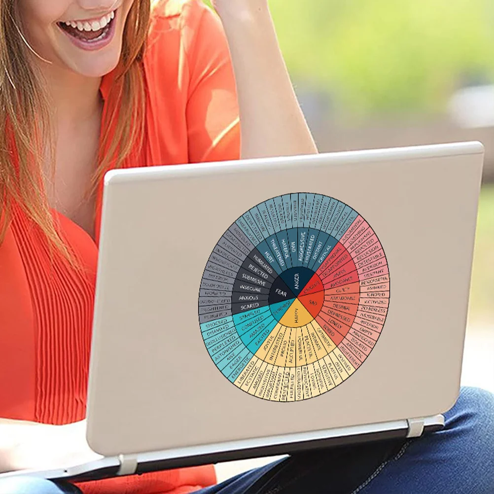 

Emotion Wheel Sticker Laptop Stand Computer Stickers Feeling Applique Feelings Decal for Office