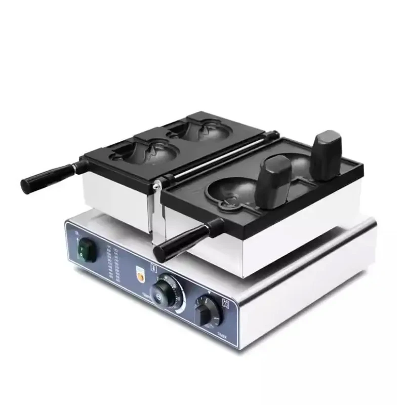 Электрическая машина для изготовления вафельных рожков в форме медведя для детей, мороженого, тайяки, 110 В, 220 В