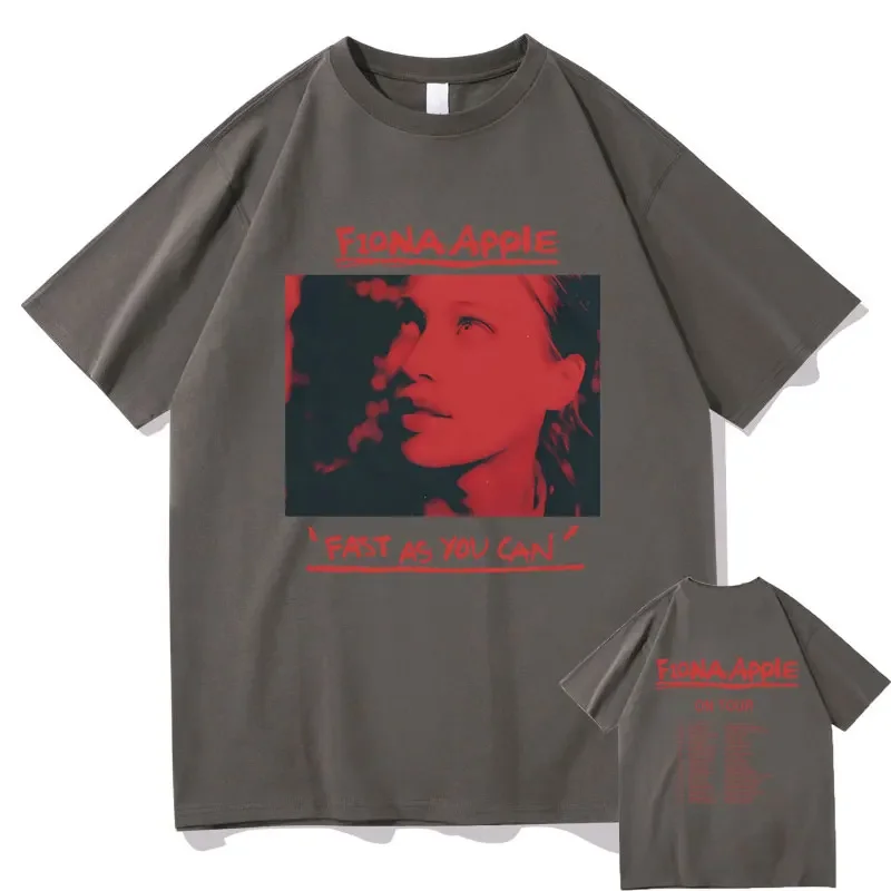 Fiona Apple Fast As You Can on Tour Print T-shirt Summer Fashion Rock Style Oversized T Shirts Men Women Vintage Streetwear Tees