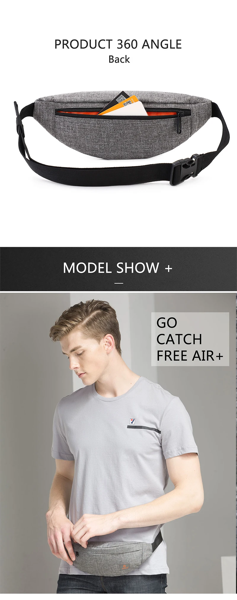 TINYAT Neue Frauen Casual Taille Pack Tasche Marke Leinwand Schulter Fanny Packs Frauen Gürtel Tasche Tasche Für Geld Telefon Schwarz Bum Hüfte Tasche – Detail 7