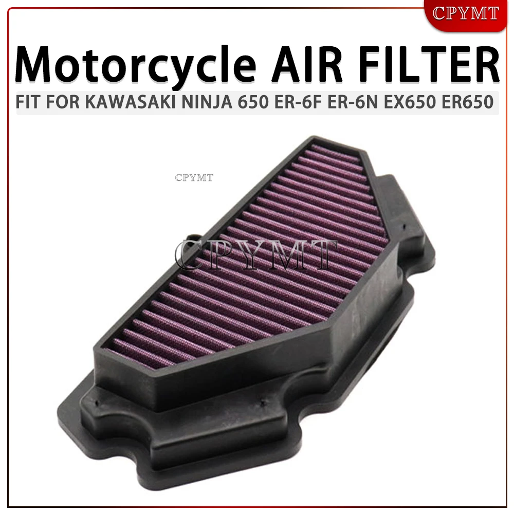 

High Flow Air Cleaner Air Filter Element fit For Kawasaki Ninja 650 ER-6F ER-6N EX650 ER650 2012-2016 Models -Ref.OEM 11013-0713