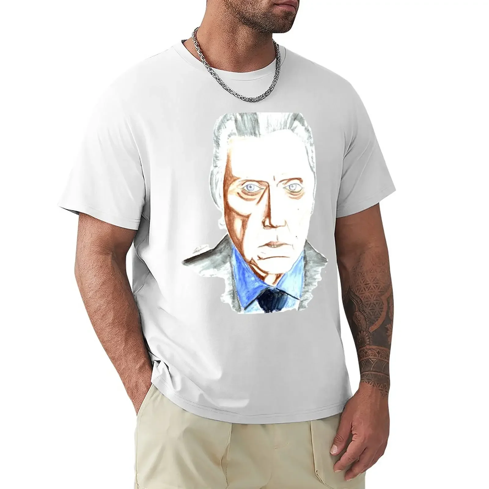 Christopher Walken T-Shirt sports fans graphics men clothing blanks summer tops t shirt for men