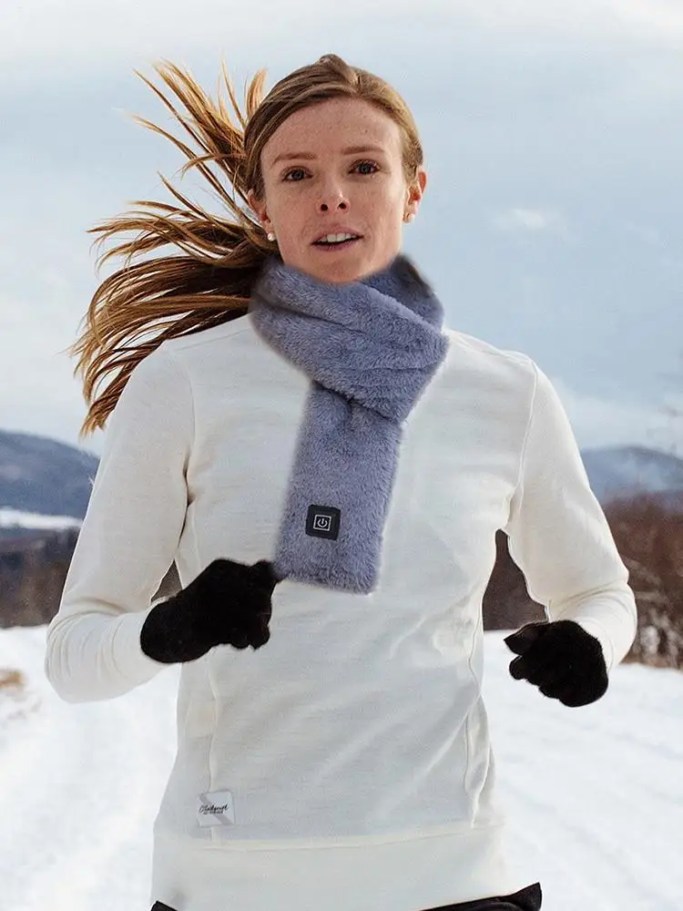 Winter Heated Scarf Electric USB Heating Scarf 3 Gears Adjustable Adjustable Heated Neck Warmer Heating Neck Wrap for Men Women