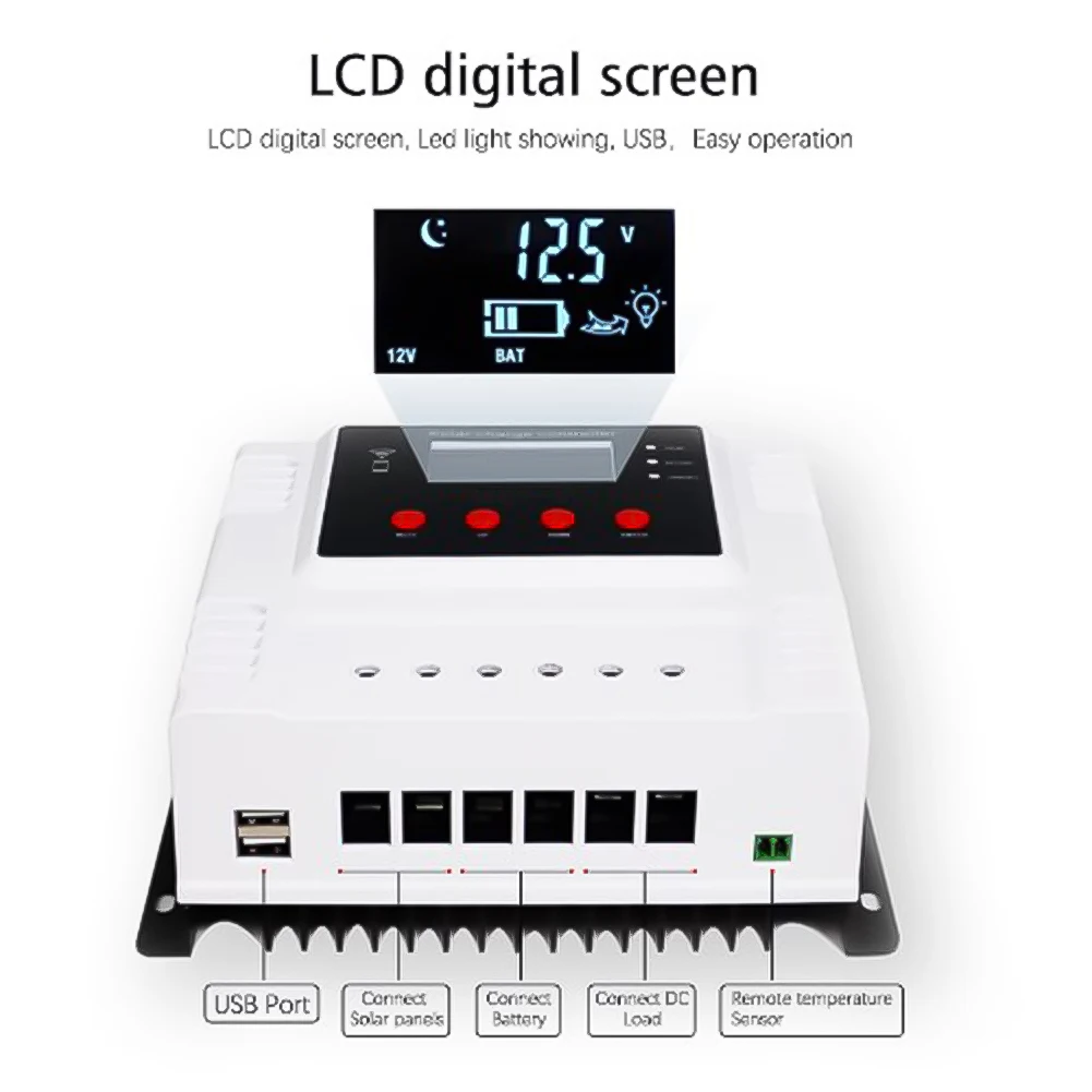 

40A Solar Controller with WiFi Monitoring and Dual USB Ports for Efficient Battery Charging and Safety For Protection