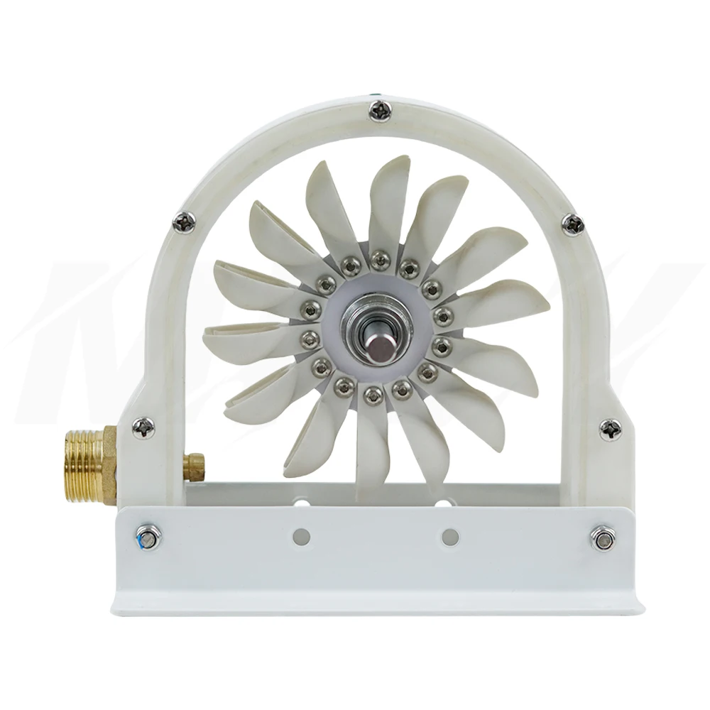 100-300W 500-4000RPM Pelton Wheel Impulse Pelton Turbine with Adapter to DIY Hydroelectric Generator