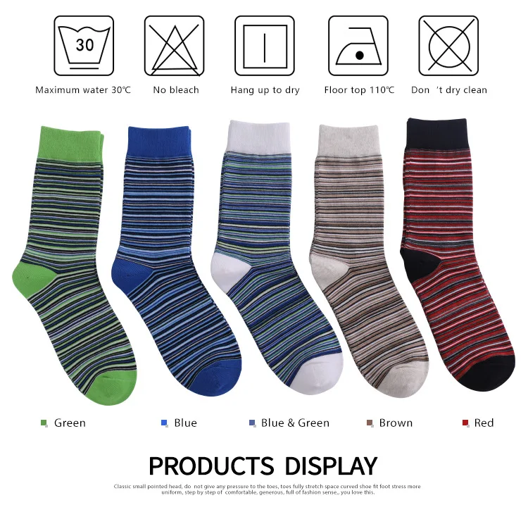 

New XXL 42-48 large Long Socks High Quality Athletic Crew Dress Boot Hiking Men Striped Cotton Sports Versatile B8W292A