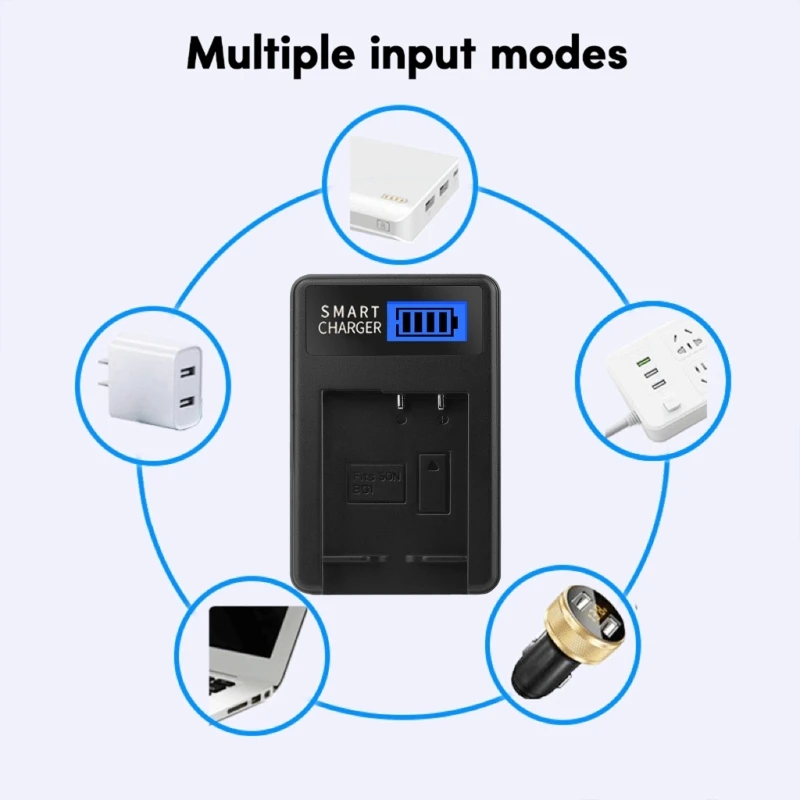 Caricatore LCD NPBG1 per Cyber-shot DSCH50 DSCH55 DSCH70 DSCH90 DSCHX30V Soluzione ricarica versatile per batterie per 25UB