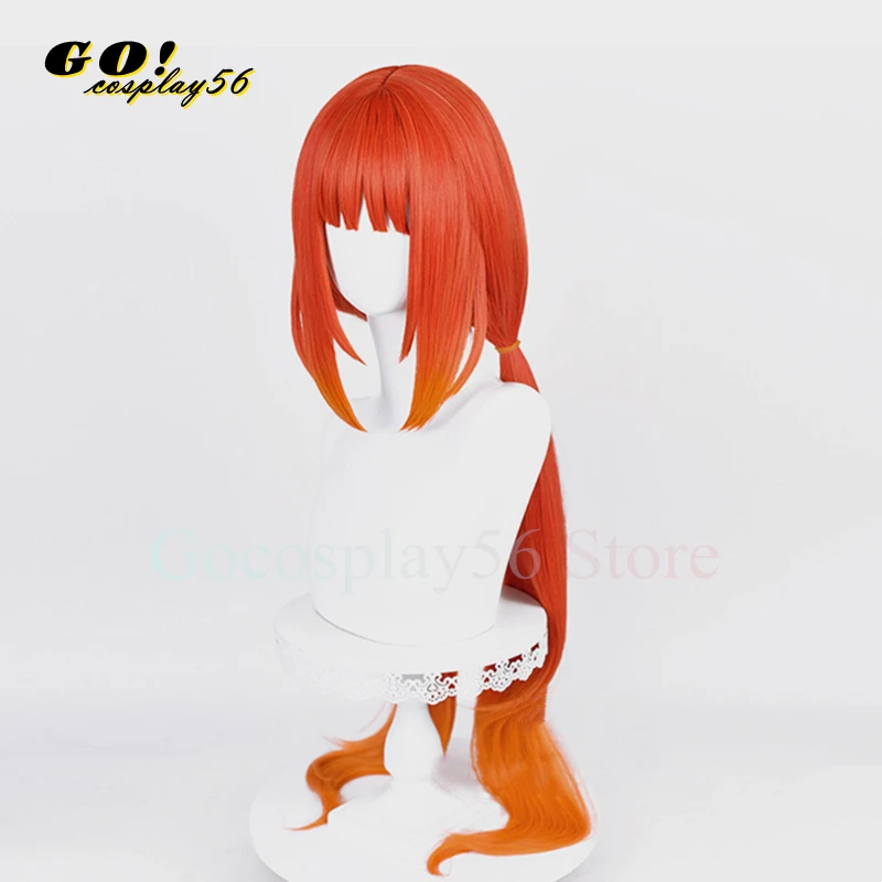 Genshin Tác Động Sumeru Nilou Cosplay Bộ Tóc Giả Đỏ Dài 80Cm Đuôi Ngựa Chịu Nhiệt Tóc Nữ Trò Chơi Trò Chơi 2022 Halloween mũ Đợi Đầu Đa Năng