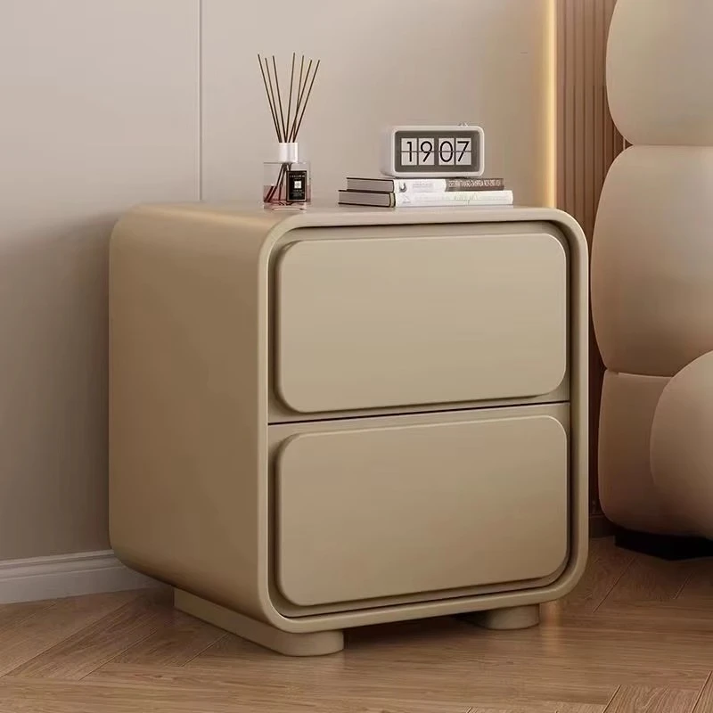 Modern wooden bedside table with 2 drawers suitable for bedroom and living room storage