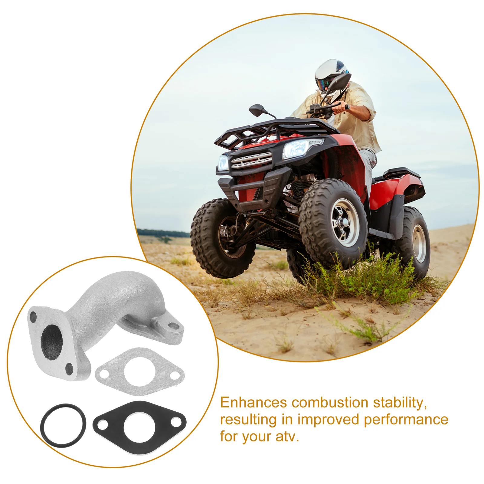 

1Set Intake Manifold for Go Kart Solid Structure Long Lasting Use Versatile Compatibility with Various Models Manifold Intake