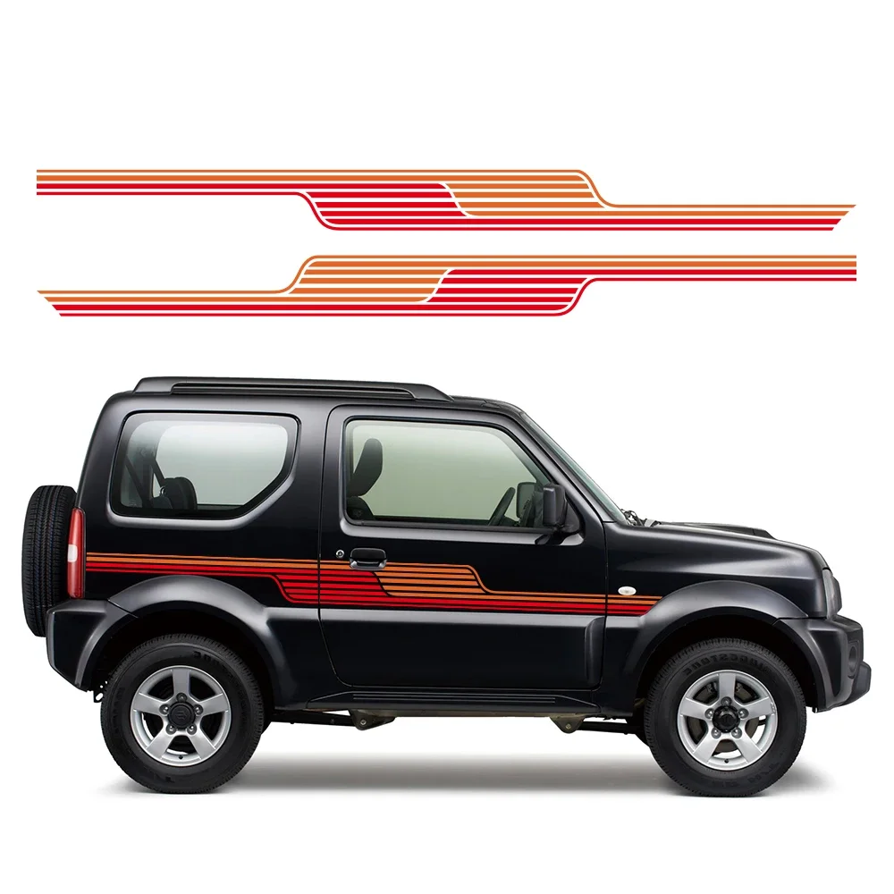 Car Door Side Stickers Auto Boby Stripe Decal Kit For SUZUKI JIMNY JB64W JB74W Waterproof Vinyl Film Car Accessories Exterior