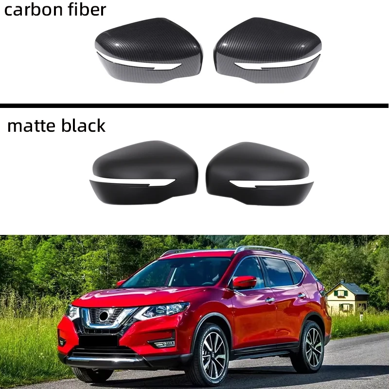 

Car side door reversing mirror cover for Nissan X-Trail T32 2014-2022 ABS carbon fiber rearview mirror decorative cover car part